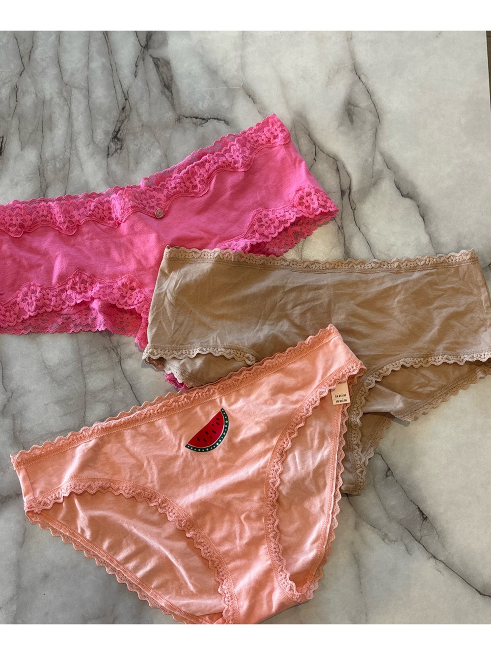 Women’s Lace-Trim Bikini Panty Bundle of 3